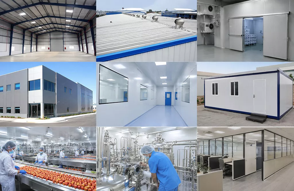 Sandwich PUF Panel applications in industrial and commercial buildings