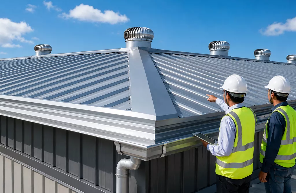 Industrial metal roofing with ventilation systems for lasting performance